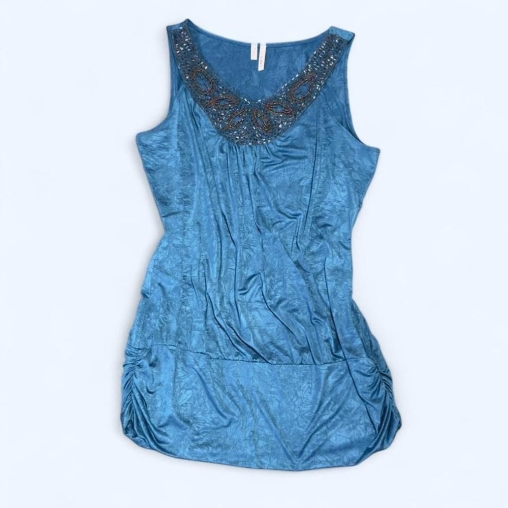 Teal blue‎ Y2K mini dress by Studio Y